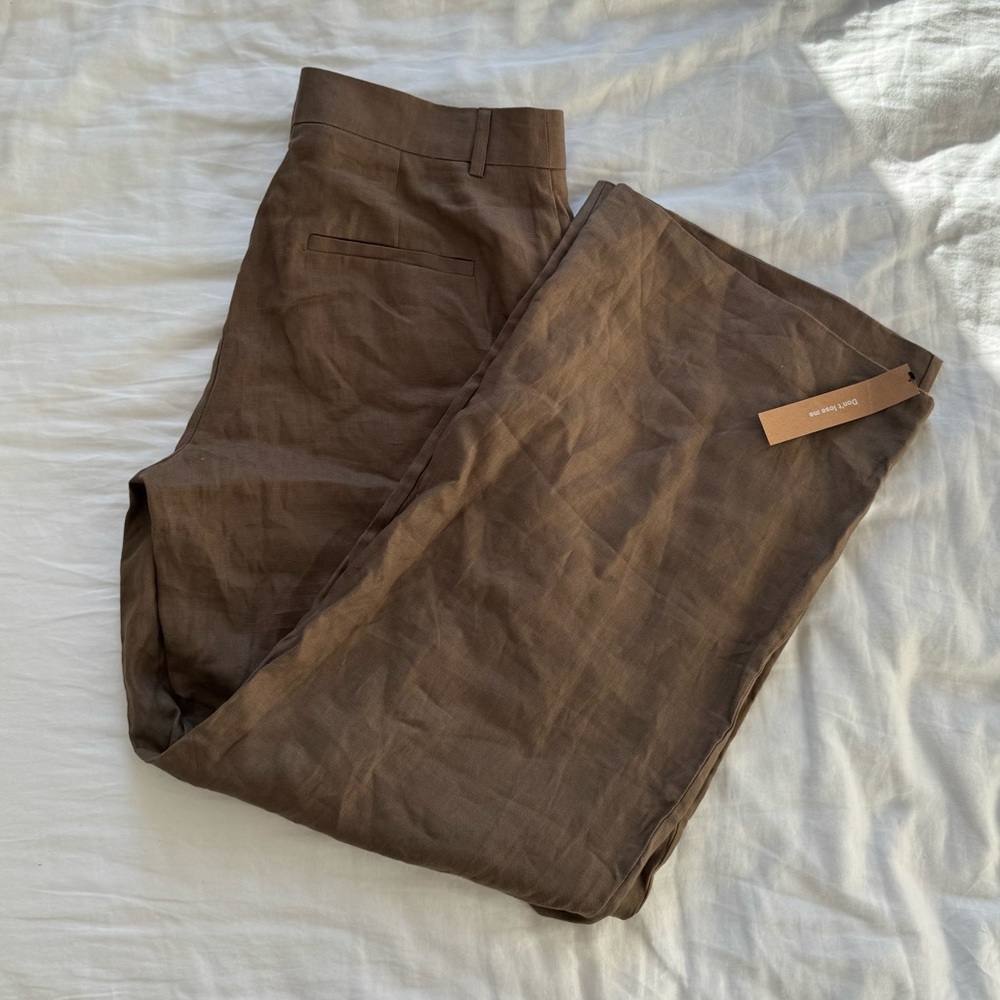 Reformation Carter Linen Mid Rise Pant